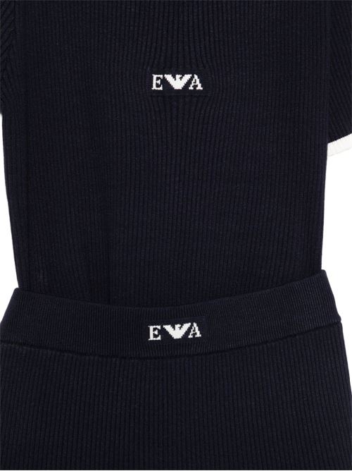 Completo bambina Emporio Armani blu con gonna e pullover EMPORIO ARMANI KIDS | EG000767AF22788UB118